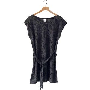 Merona Gray Purple Taupe Lace Shift Swim Coverup Dress - Size Medium